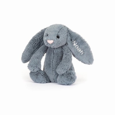 Jellycat Bashful Dusky Blue Bunny Medium USA | 19637GAJN